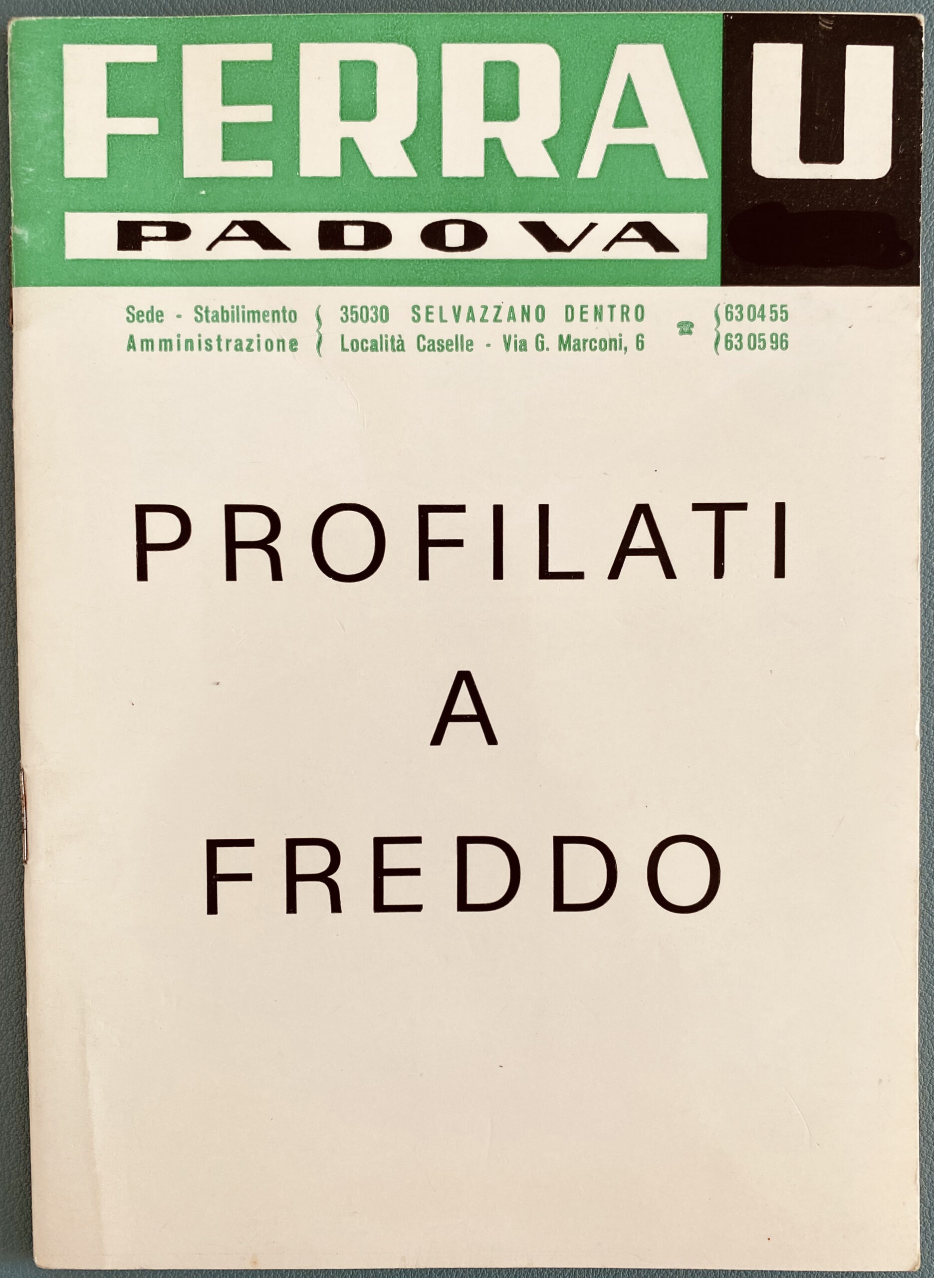 Uno dei primi cataloghi prodotti da Ferrau